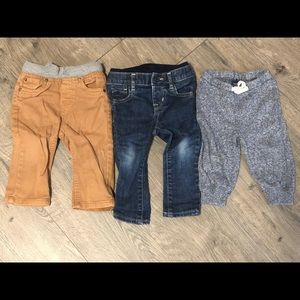 Baby Gap sweats and denim, Cat & Jack khaki jeans
